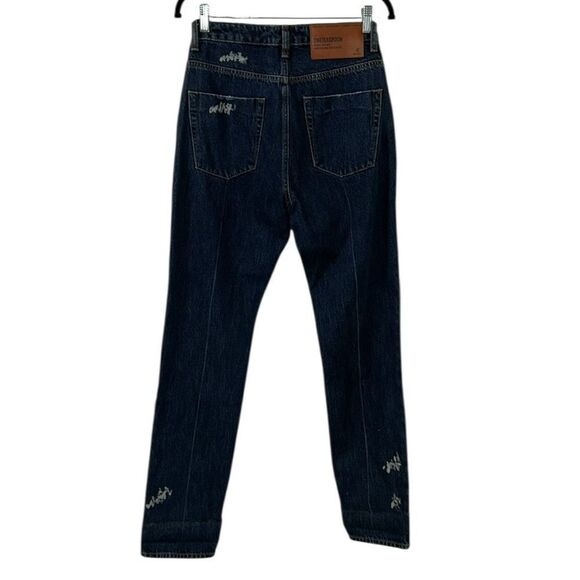 One Teaspoon Dark Blue Straight Leg High Waist Jeans(Size 26) - Picture 9 of 15